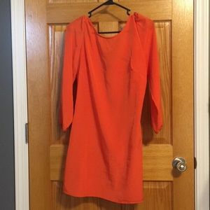 Orange shift dress
